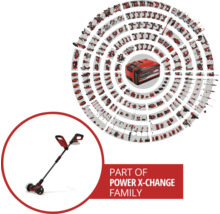 Teil der Power X-Change Familie mit Rasenkantenschneider