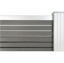 Sichtschutzzaun aus Kunststoff mit Pfosten