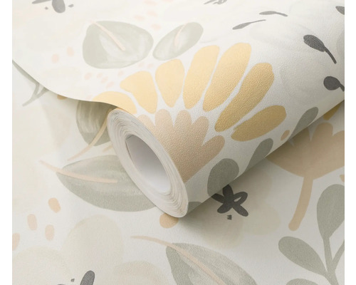 Tapetenrolle mit Blumenmuster
