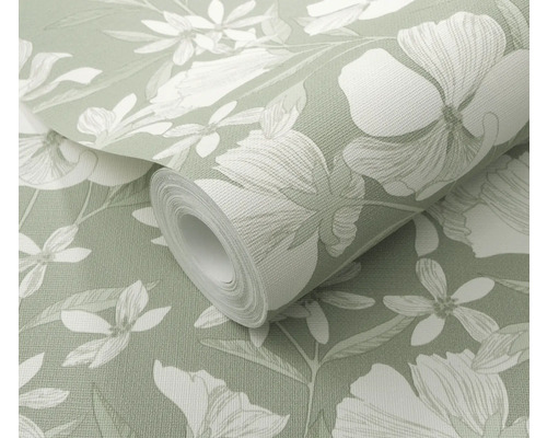Tapetenrolle mit floralem Muster