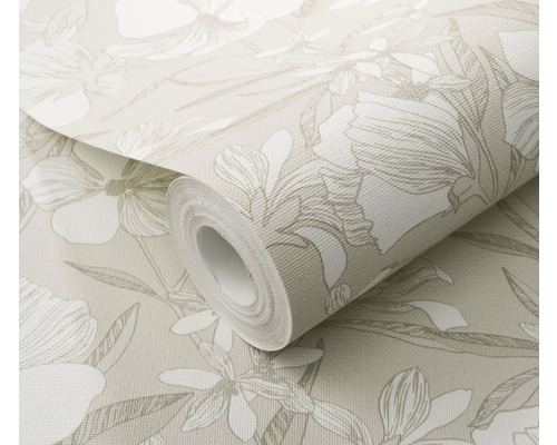 Tapetenrolle mit floralem Muster