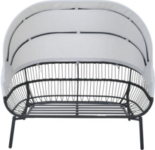 Gartensofa mit verstellbarem Sonnendach und Metallgestell