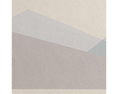 Tapete mit feiner Körnung und geometrischem Muster aus diagonalen Flächen.