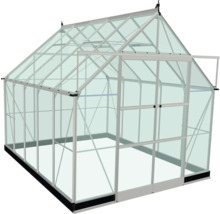 Gewächshaus mit Aluminiumrahmen und Glasscheiben