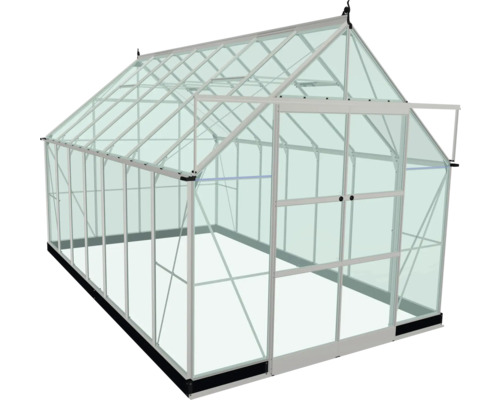 Gewächshaus mit Glas und Aluminiumrahmen