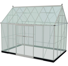 Gewächshaus mit Glaswänden und Doppeltür