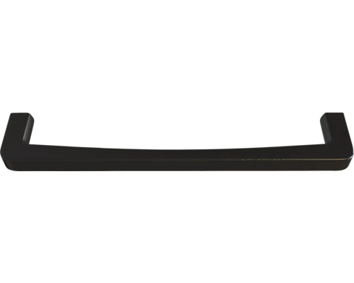 Schwarzer Möbel-Bügelgriff aus Metall für Schränke und Schubladen.