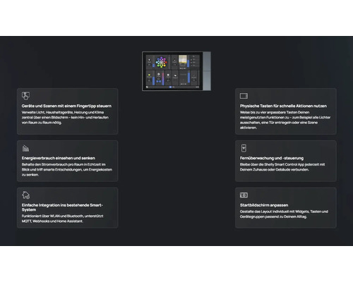 Smart Home Steuerung mit Display und Funktionen im Überblick