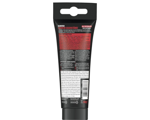 Pattex Kleben statt Bohren Schwere Gegenstände Klebstofftube mit 340 Gramm Inhalt