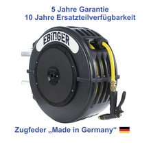 Ebinger Schlauchaufroller mit Gartenschlauch