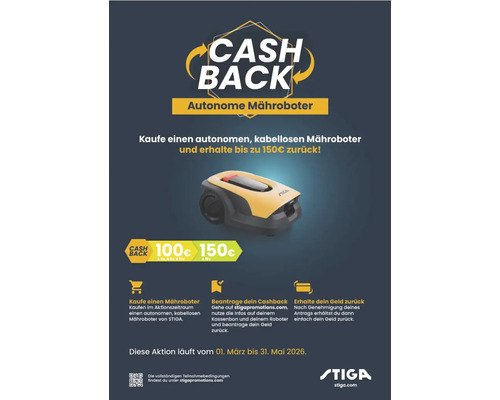 Cashback Aktion für autonome Mähroboter