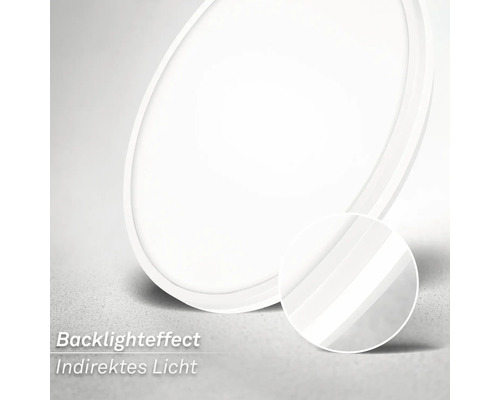 Runde LED Deckenleuchte mit indirektem Lichteffekt