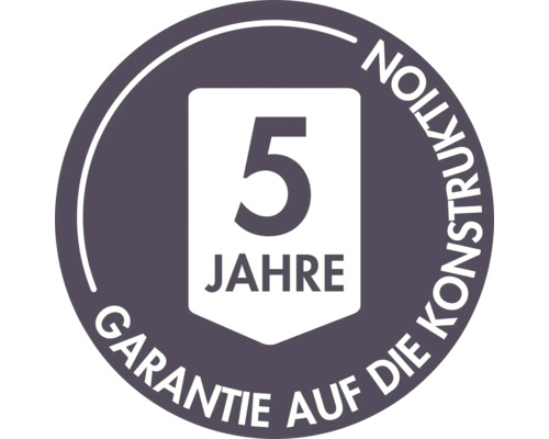 Fünf Jahre Garantie auf die Konstruktion
