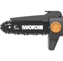 Worx Führungsschiene 15 Zentimeter für Kettensäge mit Sägekette und Schutzhaube.