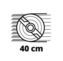 Symbol für einen Durchmesser von 40 Zentimetern