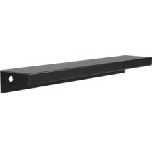 Schwarzer Kantenprofilgriff aus Metall für Möbel, Schränke und Schubladen.