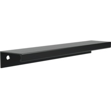 Schwarze, matte Griffleiste aus Metall für Möbel im modernen Design.