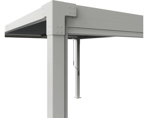 Detailansicht einer Aluminium-Lamellenpergola