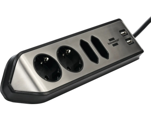 Mehrfachsteckdose mit Schutzkontaktsteckdosen und USB-Anschlüssen