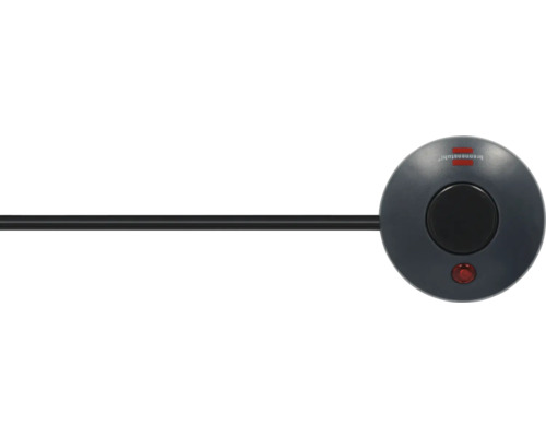 Brennstuhl Logo mit rundem Schalter und Kabel