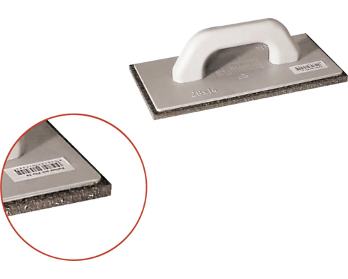 Fliesenwaschbrett mit Griff und Schwamm, Größe 28x14 cm