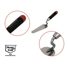 Maurerkelle mit Edelstahlblatt und schwarzem Griff