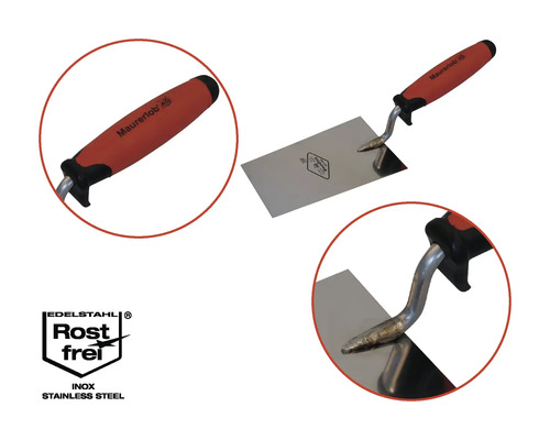 Maurerlob Maurerkelle mit Edelstahlblatt und Kunststoffgriff