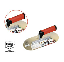 Glättkelle aus Edelstahl mit Kunststoffgriff