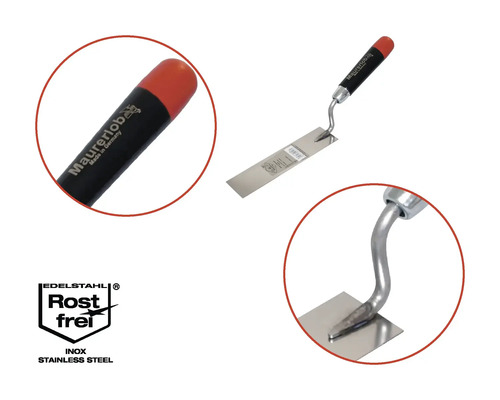 Maurerkelle mit rostfreiem Stahlblatt und ergonomischem Griff