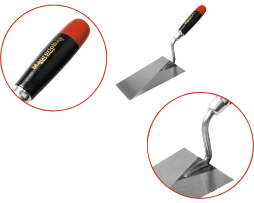 Maurerlob Traufel mit Stahlblatt und Kunststoffgriff