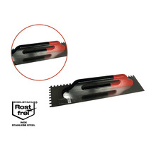 Zahnspachtel aus Edelstahl mit Griff und Rostfrei-Siegel