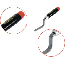 Maurerlob Fugenkratzer mit schwarzem Griff und roter Spitze