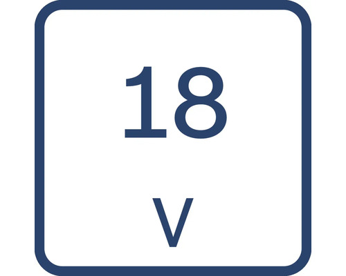 Symbol 18 V für Volt