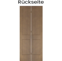 Rückseite einer Holz-Zimmertür mit Kassetten