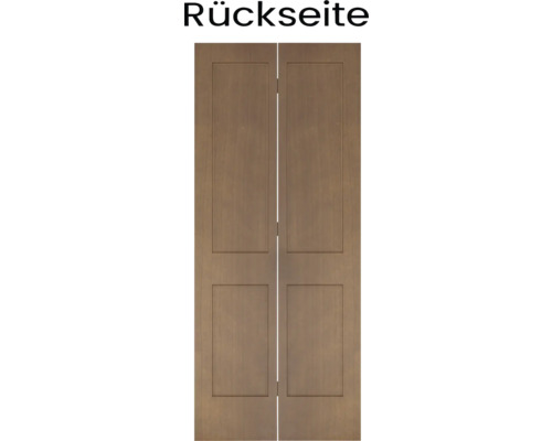 Rückseite einer Holz-Zimmertür mit Kassetten