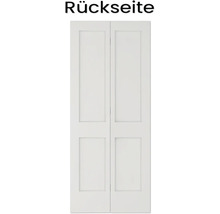 Rückseite einer weißen Innentür mit zwei Feldern