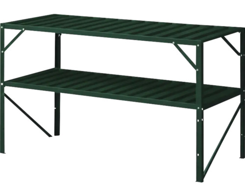 Metallregal mit zwei Ebenen zur Lagerung