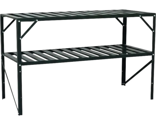 Regal mit zwei Ebenen aus Metall