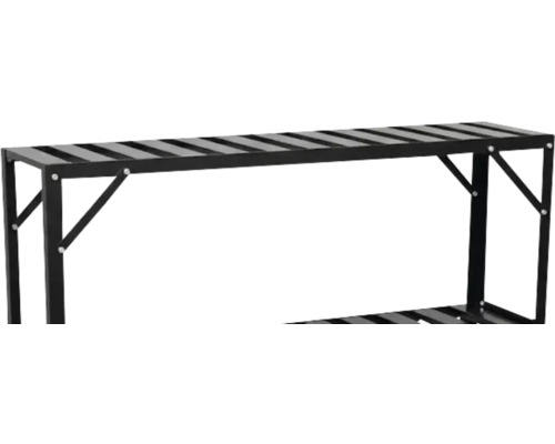 Schuhregal aus Metall mit mehreren Ebenen