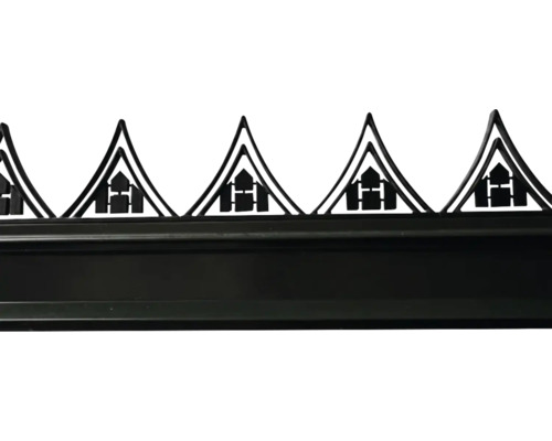 Zaunblende mit Hausmotiv