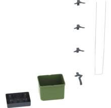 Blumenkasten-Set mit Halterungen und Bewässerungseinsatz