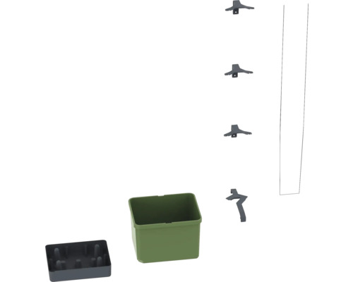 Blumenkasten-Set mit Halterungen und Bewässerungseinsatz