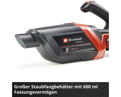 Einhell Akku-Handstaubsauger mit 600 ml Staubfangbehälter