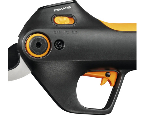 Fiskars Logo Gartenschere Detailansicht