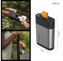 Fiskars PowerEase Akku mit Produktmaßen und Gewicht