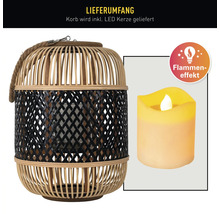 Dekorative Laterne aus Rattan mit LED Kerze