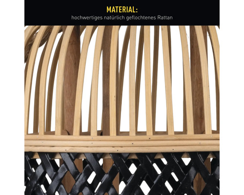 Detailansicht von Rattanmöbeln mit geflochtenem Muster