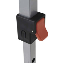 Detailansicht eines Gestängeelements mit Verstellmechanismus für ein Pavillon