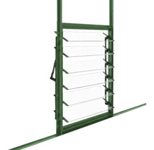 Lamellenfenster mit Drehmechanismus und Glaslamellen