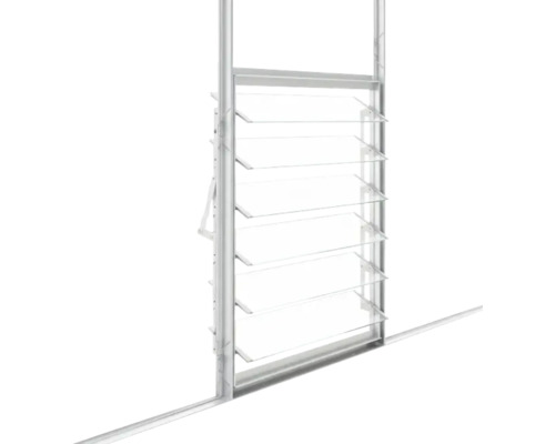 Lamellenfenster mit Aluminiumrahmen und Glaslamellen